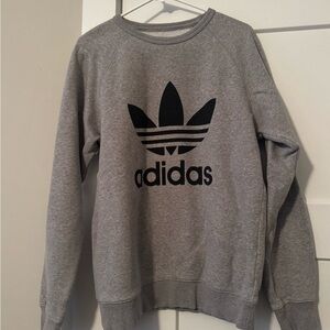 adidas Gray Sweatshirt with Black Logo